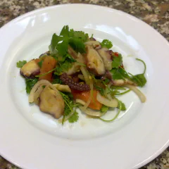 Pulpo and Tomatoes Salad