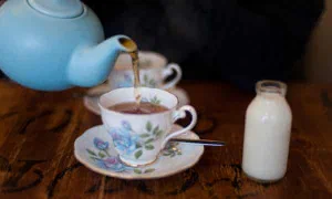 Old school … making a nice cup of tea.