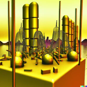 Abstract AI 3D render