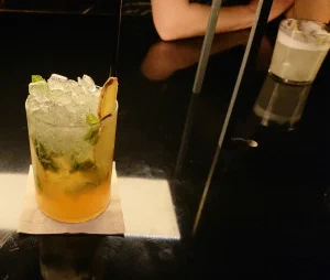 Mocktail on a dark table