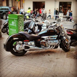 Honda Rune motorcycle in the Gracia district of Barcelona