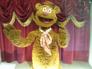 The original Fozzie Bear puppet on display at the Bear House by Newby Hall